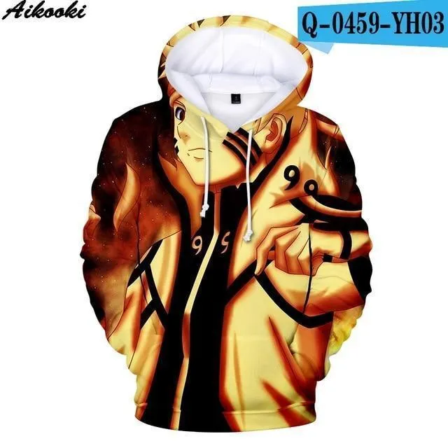 Aikooki Hot Anime Naruto Hoodies Men Women Winter pullovers 3D Hooded