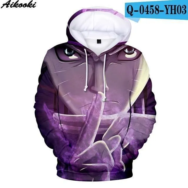 Aikooki Hot Anime Naruto Hoodies Men Women Winter pullovers 3D Hooded