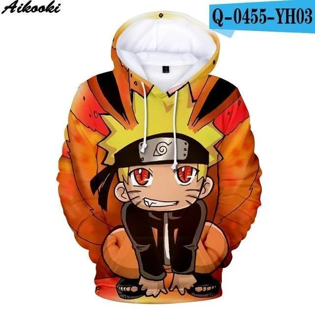 Aikooki Hot Anime Naruto Hoodies Men Women Winter pullovers 3D Hooded