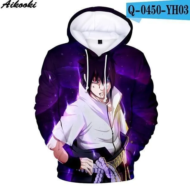 Aikooki Hot Anime Naruto Hoodies Men Women Winter pullovers 3D Hooded