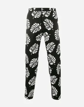 All-Over Leaf Print Trousers