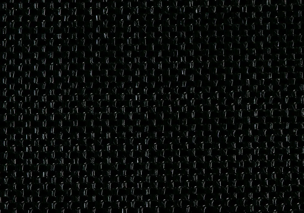 Black Hole Mock Patent Leather Basket-Weave Suiting (Made in Italy)