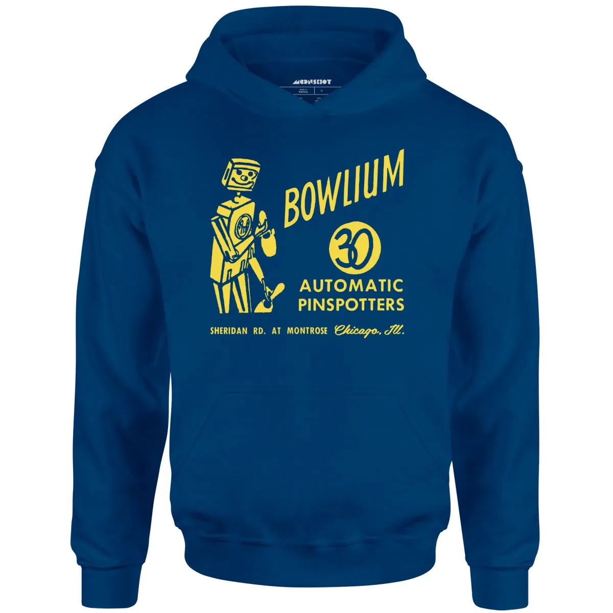 Bowlium v2 - Chicago, IL - Vintage Bowling Alley - Unisex Hoodie