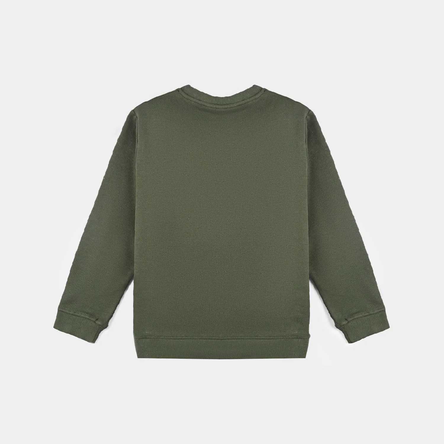 Boys Jacquard SweatShirt Be Brave-Green