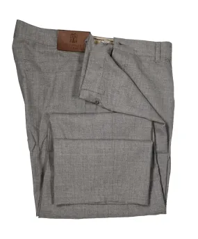 BRUNELLO CUCINELLI - Wool 5-Pocket Logo Pants With Leather Tag- 40W