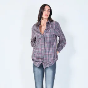 Classic plaid button-up shirt wholesale