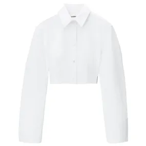 Cropped Structured Shirt In Organic Cotton