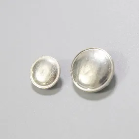 Domed Pewter Button with Rim - $.90- $1.00