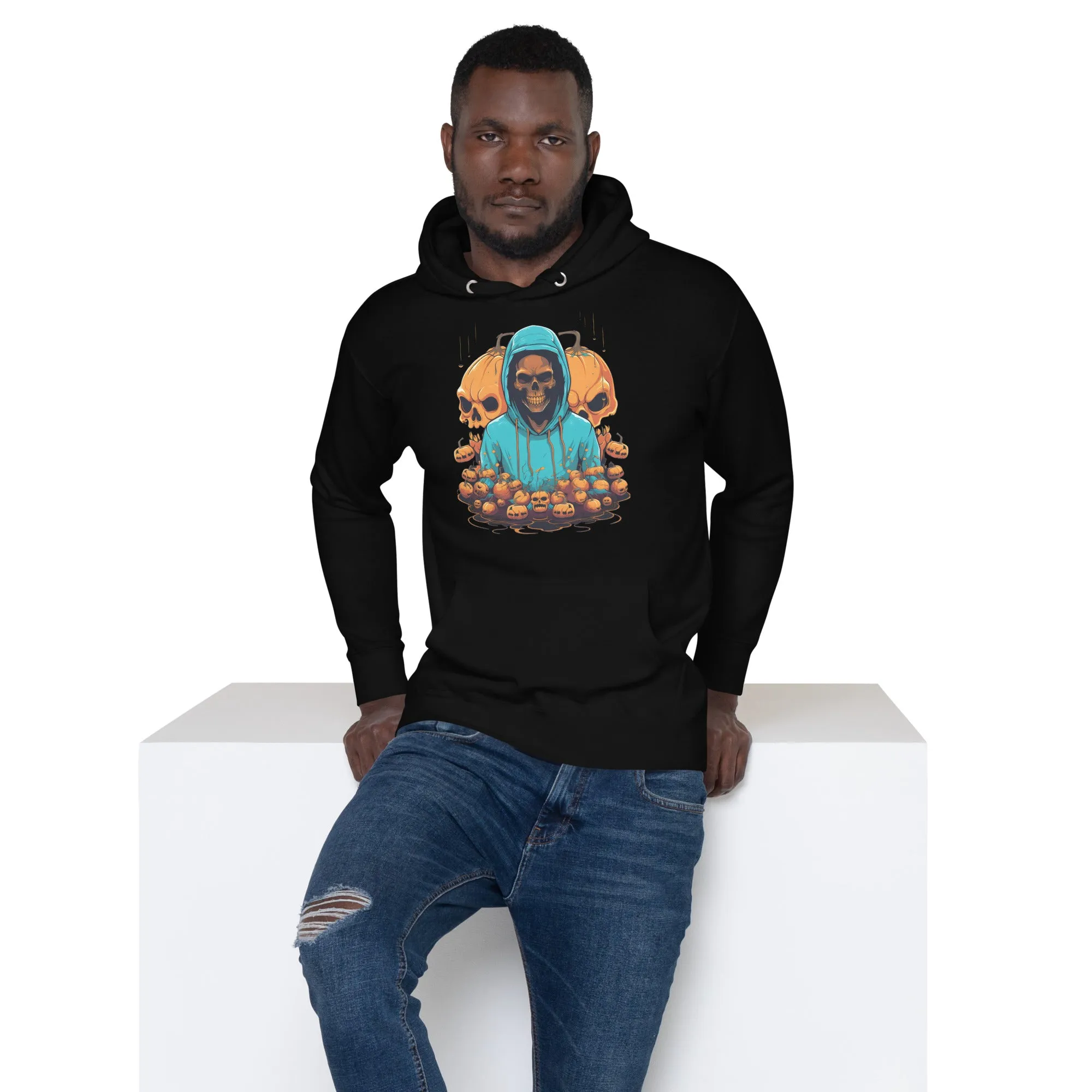 Embrace the Eerie with Halloween Skeleton Man Hoodies 001