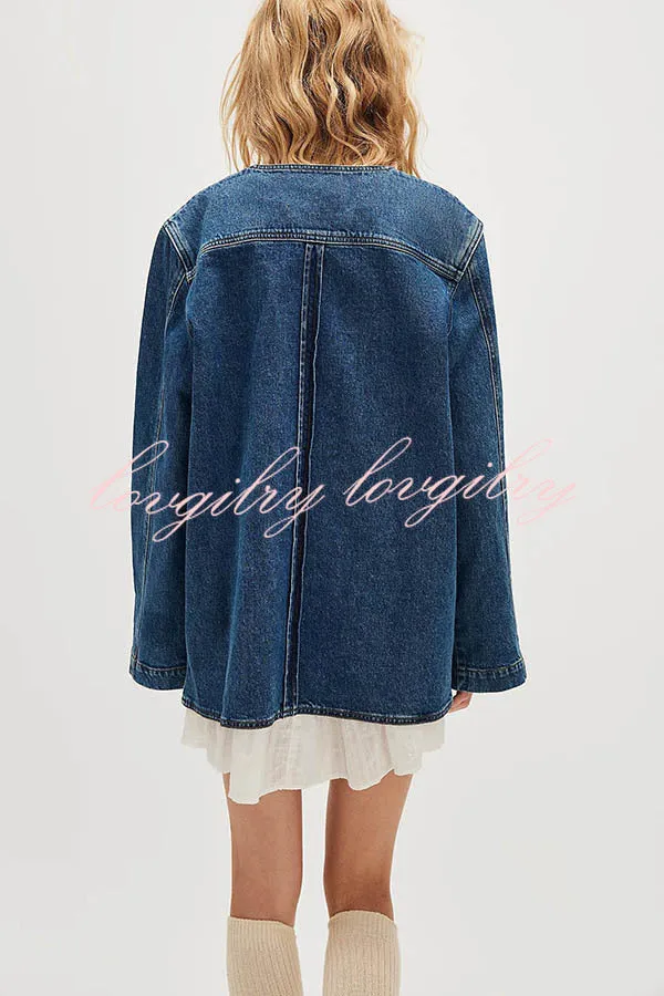 Fashionable Retro Casual Loose Denim Jacket