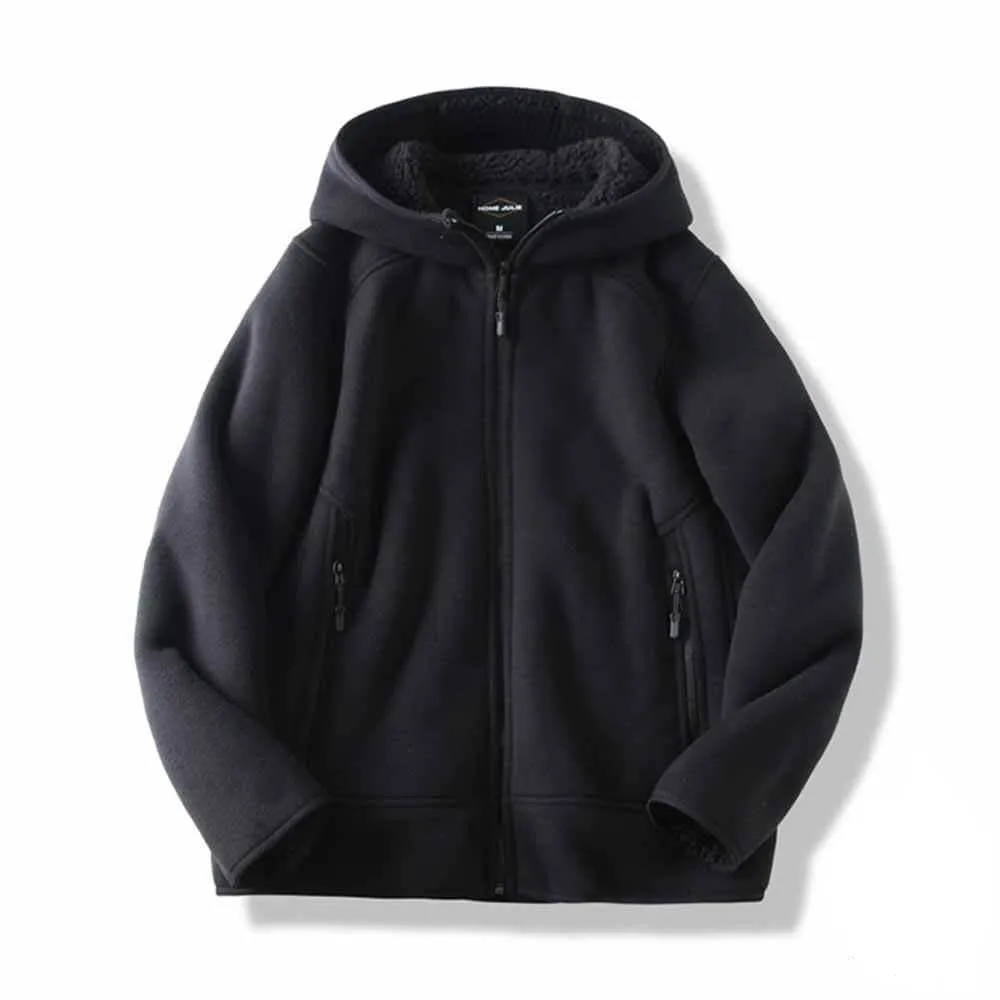 Fashionable Warm Men's Hooded Zip-Up Jacket