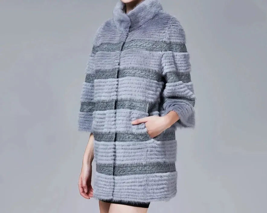 Fashionable Women’s Real Fur Coat