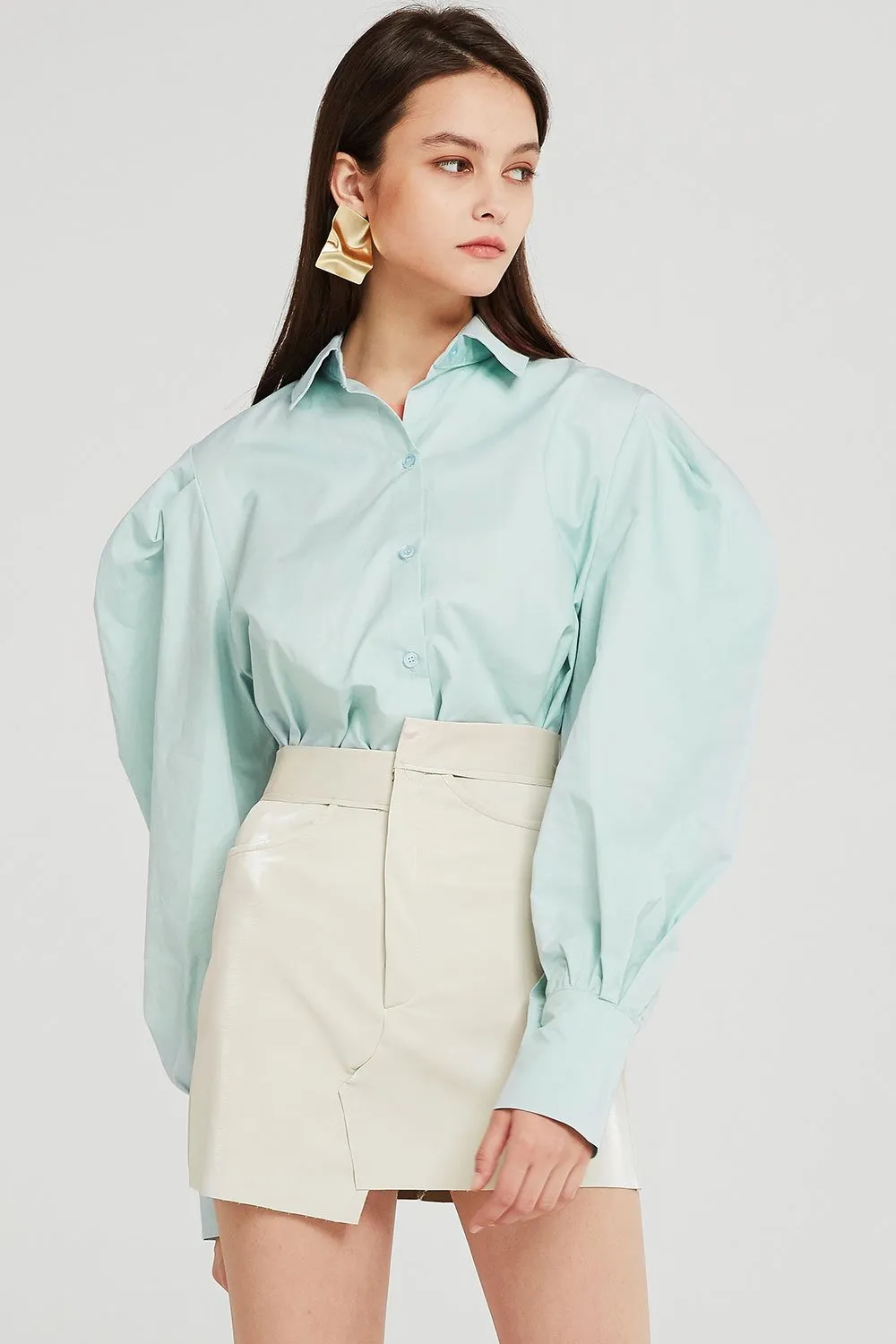 Gemma Structured Puff Sleeve Shirt