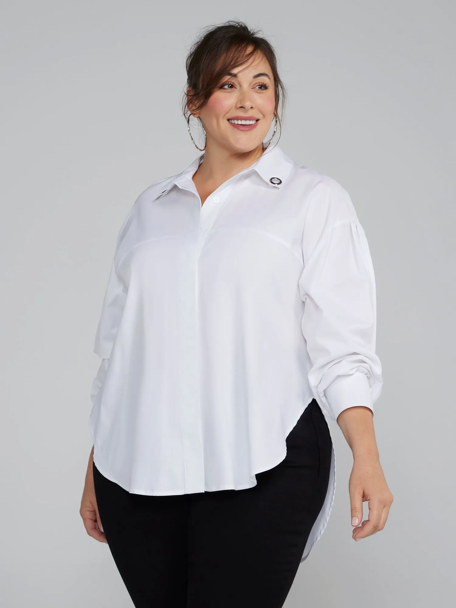 Hi-Lo Button-Down Shirt