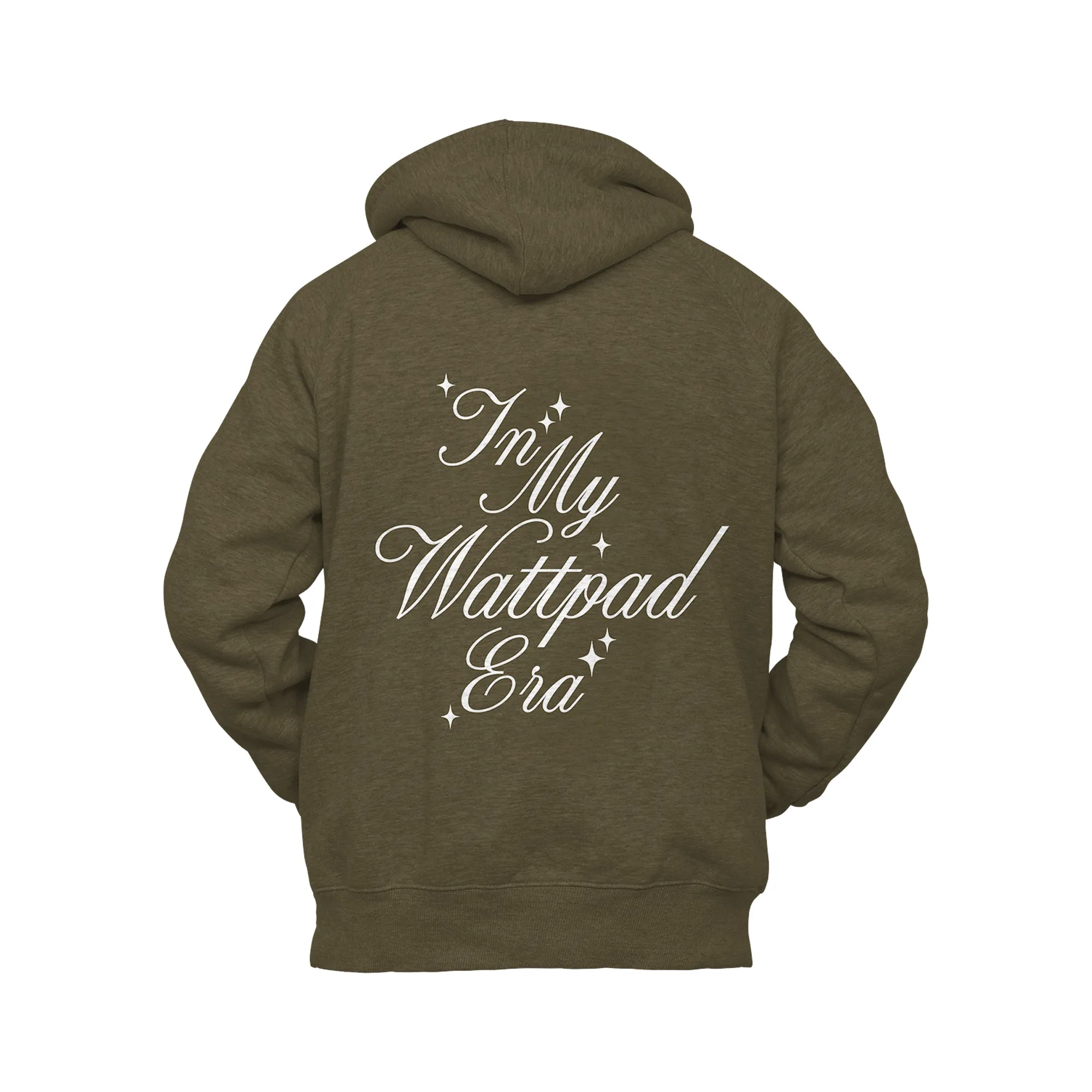 IN MY WATTPAD ERA HOODIE - ARMY GREEN