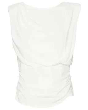 Ivory Sleeveless Daton Drape Top