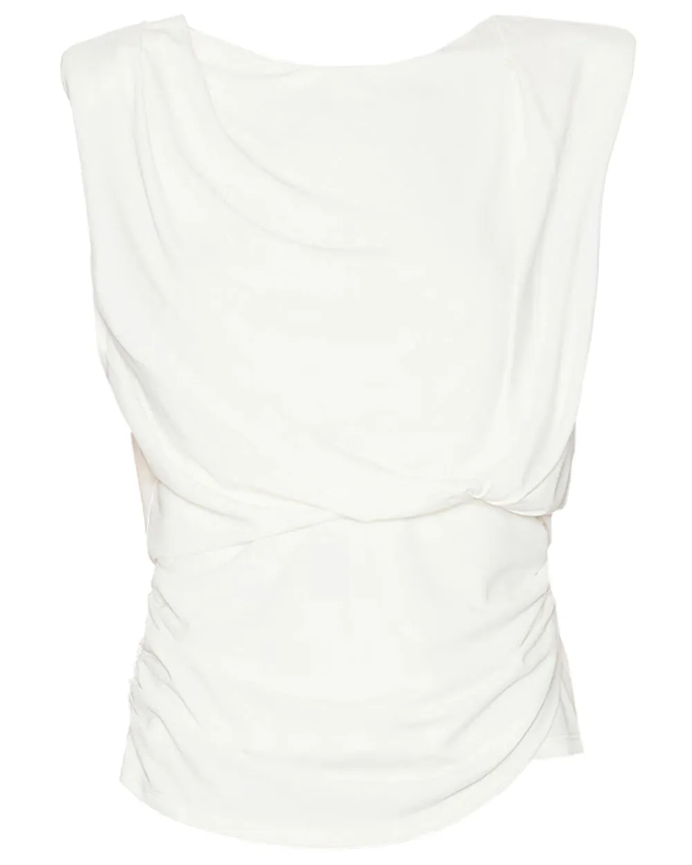 Ivory Sleeveless Daton Drape Top