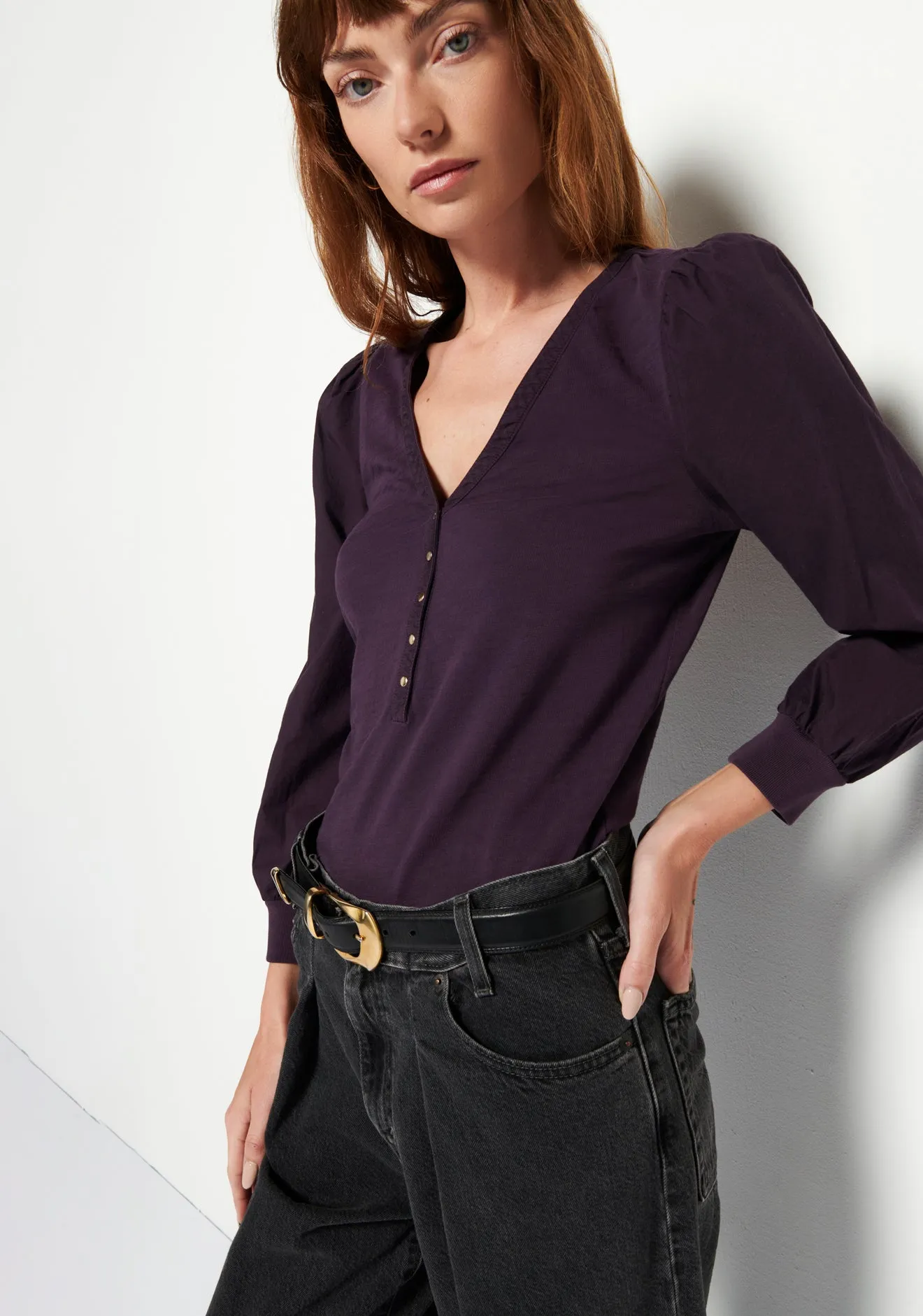 Ivy Feminine Snap Henley