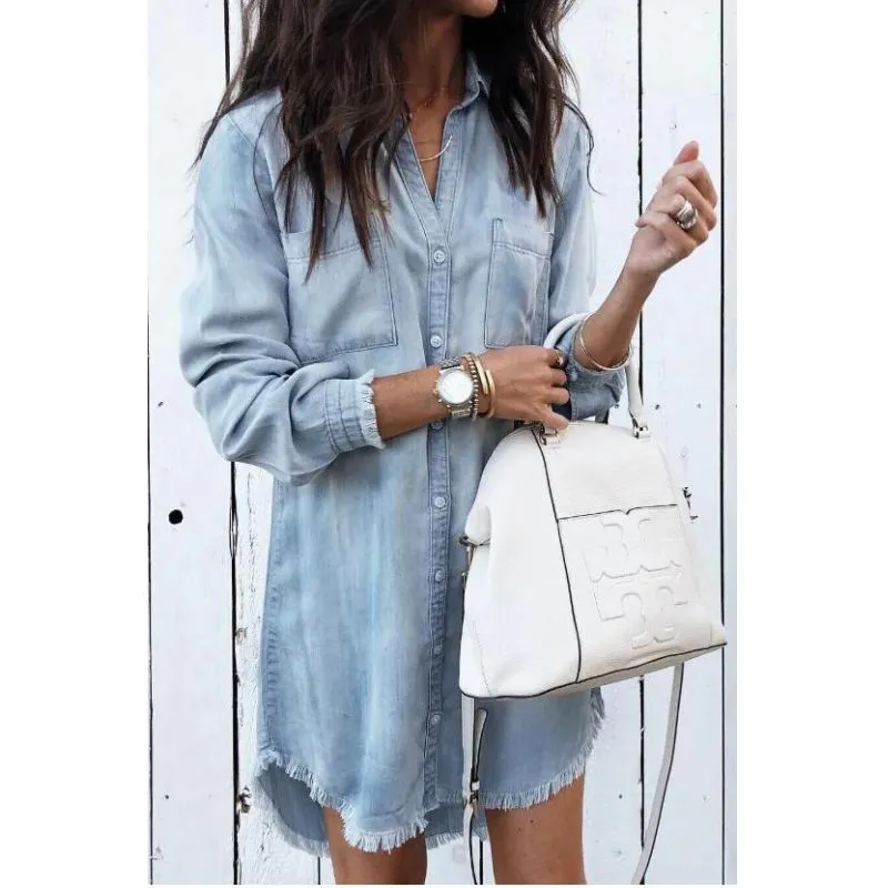 Ivyshape | Chic Fashionable Denim Dress for Women