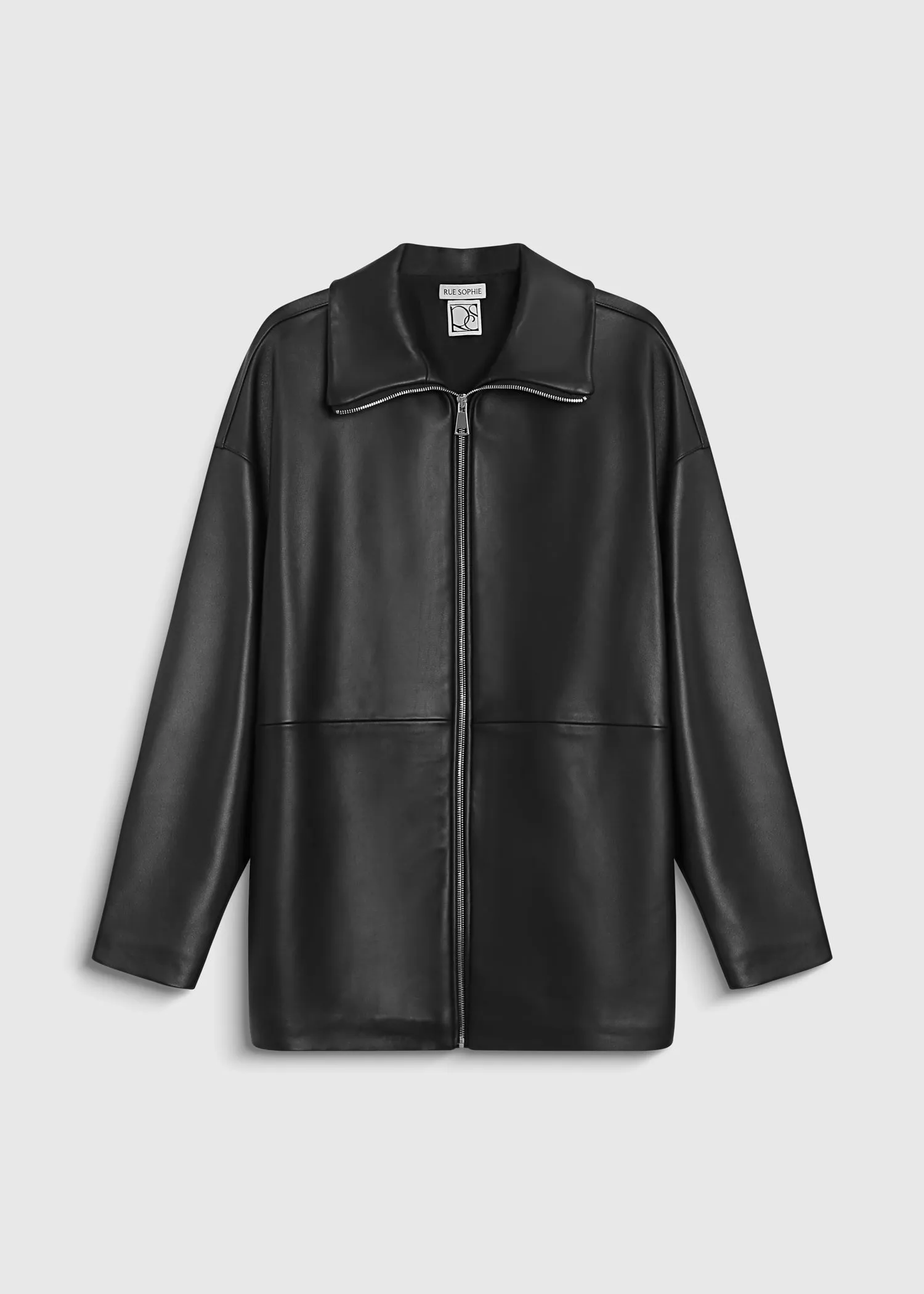 Jacques Zip Front Leather Jacket