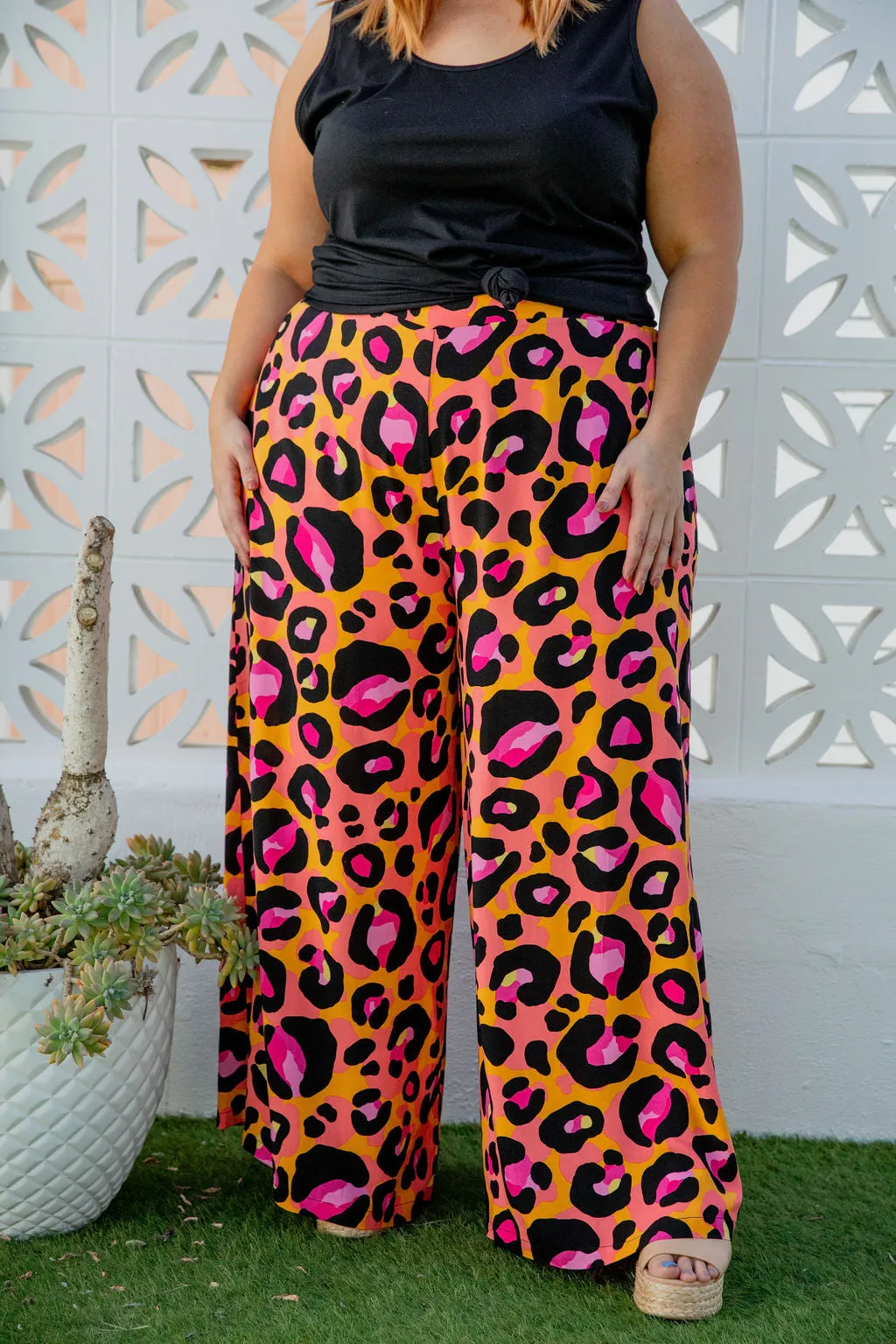 Larsa Wide Leg Pants in Classic Leopard by Kasey Rainbow