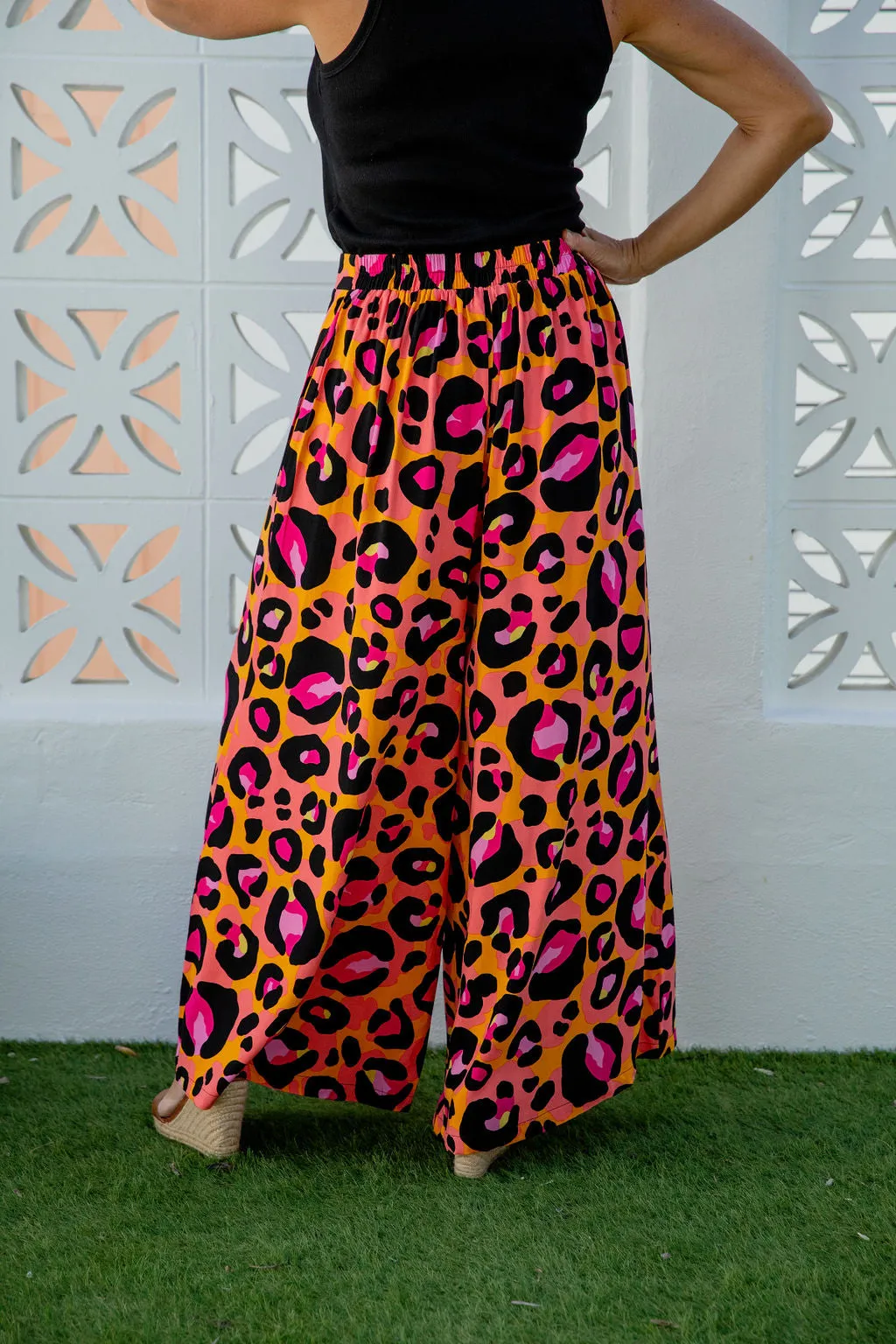 Larsa Wide Leg Pants in Classic Leopard by Kasey Rainbow