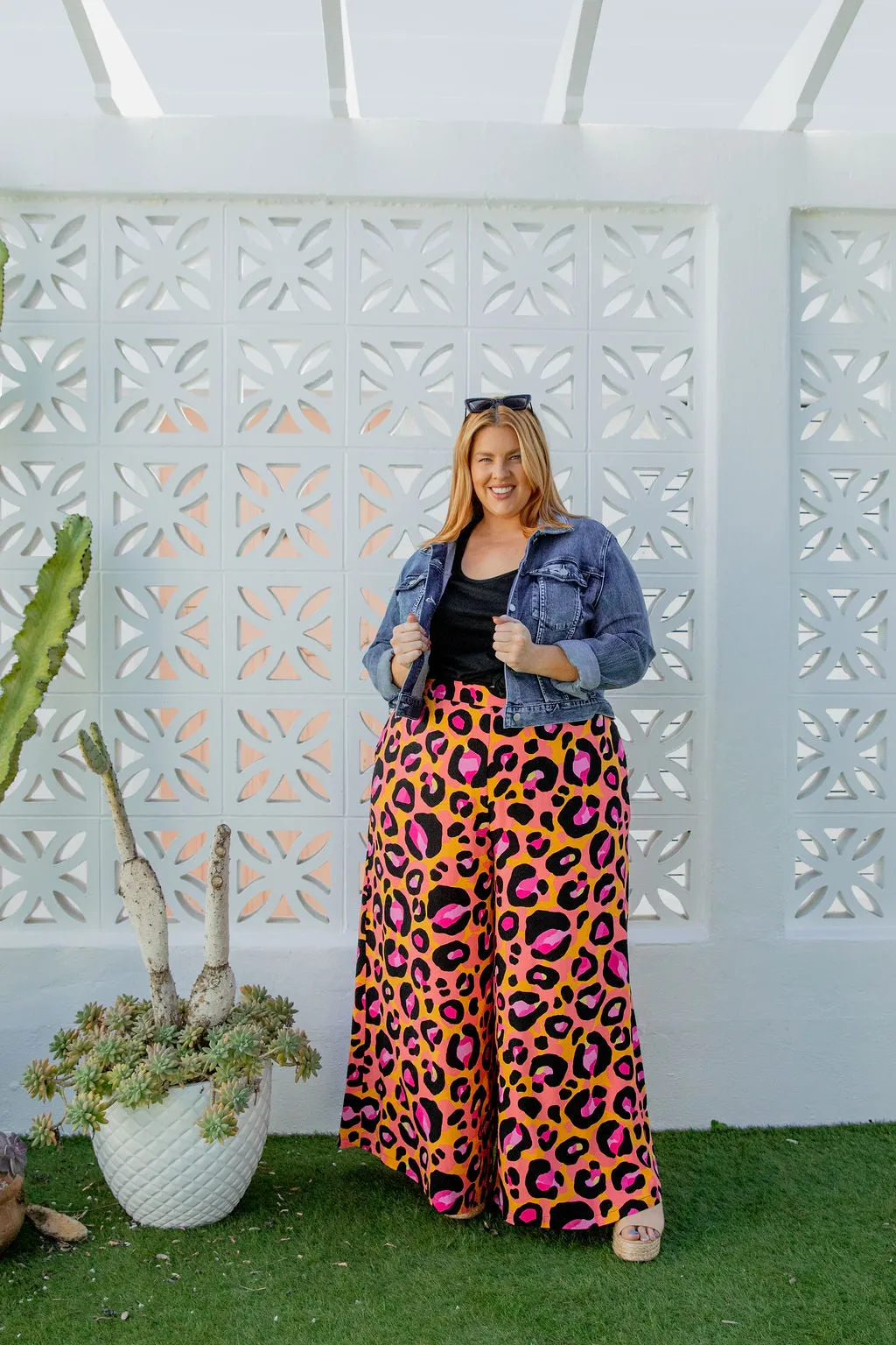 Larsa Wide Leg Pants in Classic Leopard by Kasey Rainbow