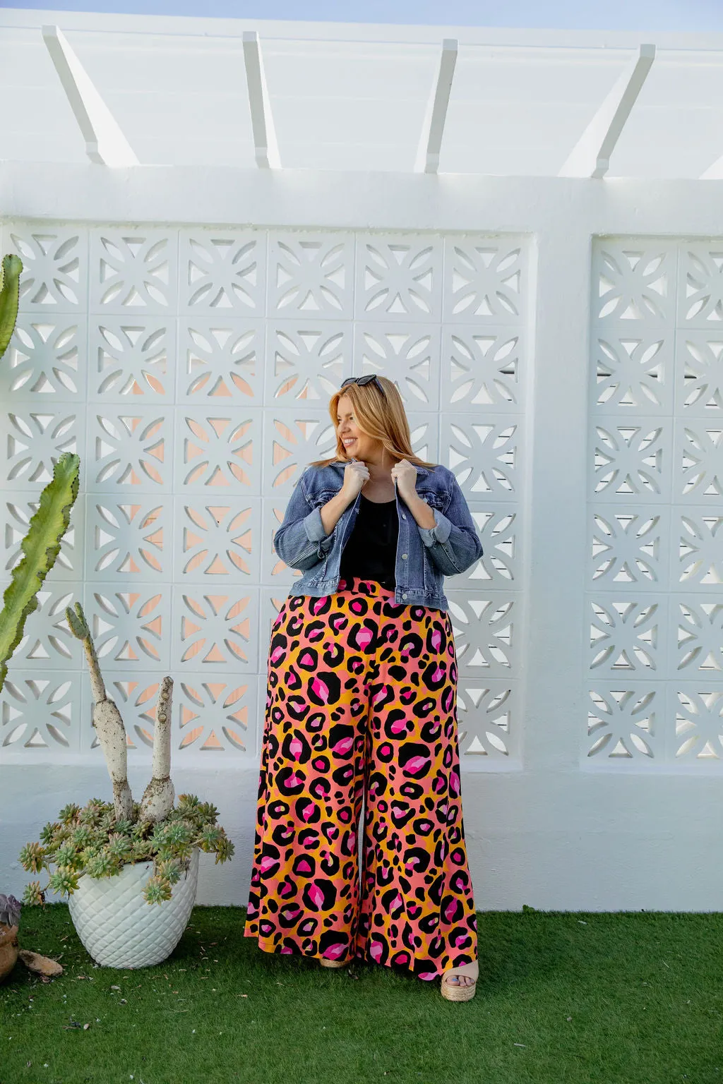 Larsa Wide Leg Pants in Classic Leopard by Kasey Rainbow