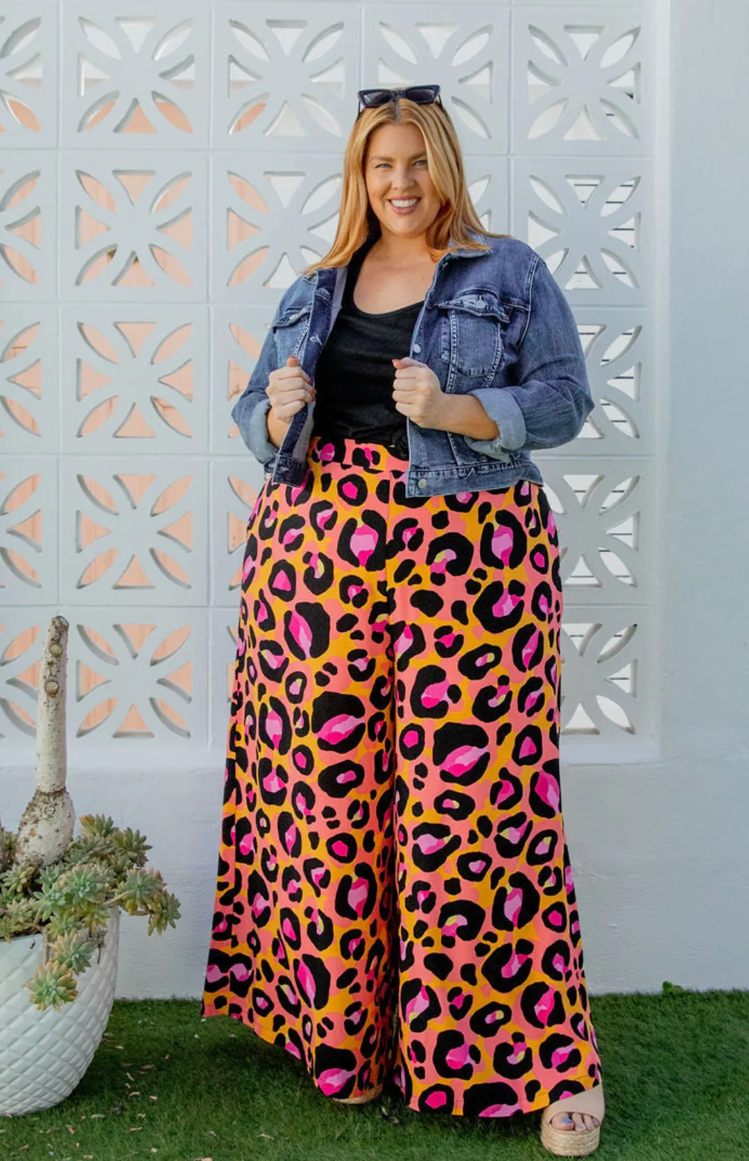 Larsa Wide Leg Pants in Classic Leopard by Kasey Rainbow