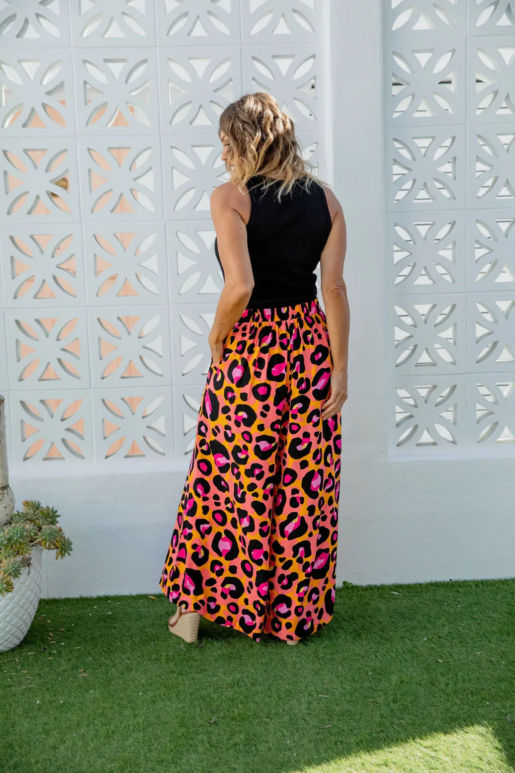 Larsa Wide Leg Pants in Classic Leopard by Kasey Rainbow