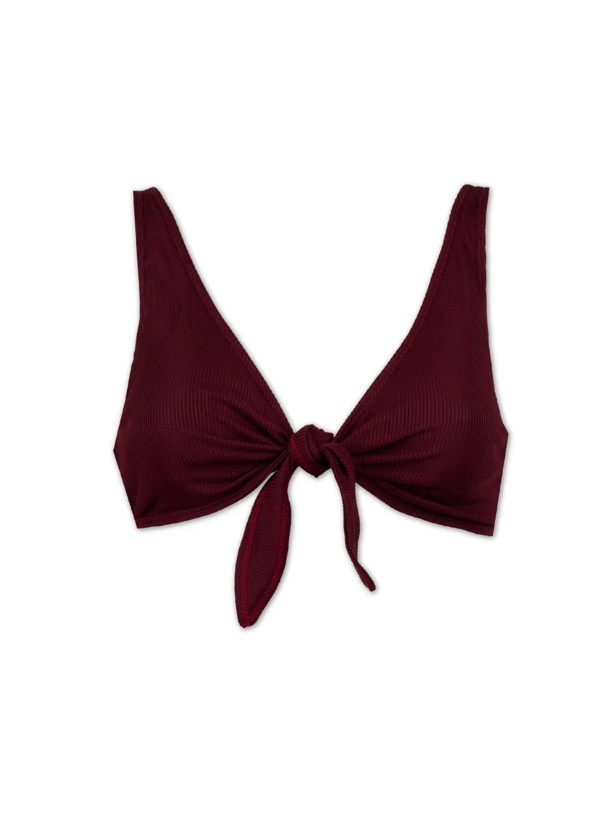 LAURE BIKINI TOP - Vino Ribbed