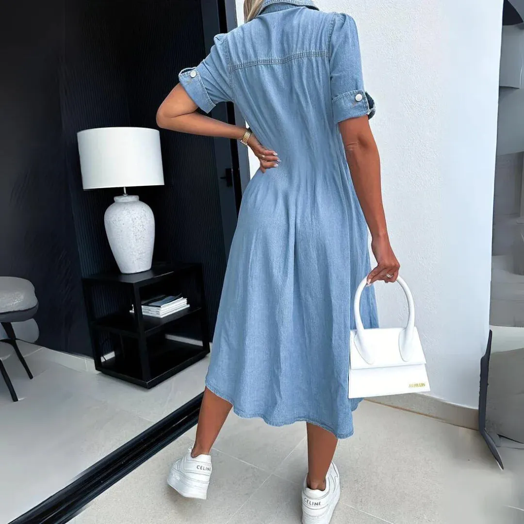 Lennon - Chic Denim Midi Dress