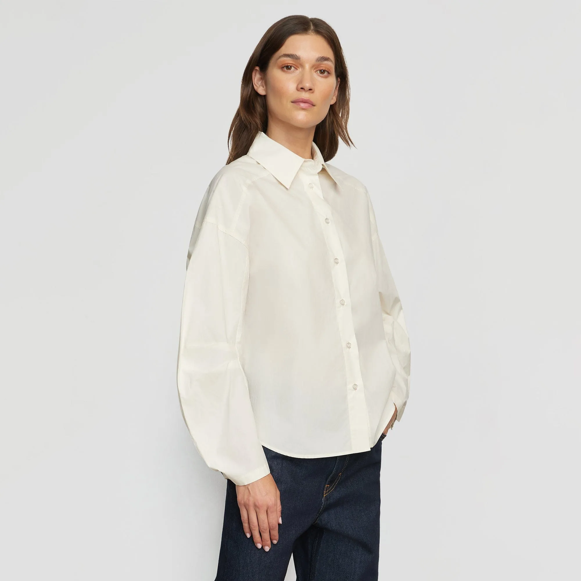 Lilia Structured-Sleeve Shirt