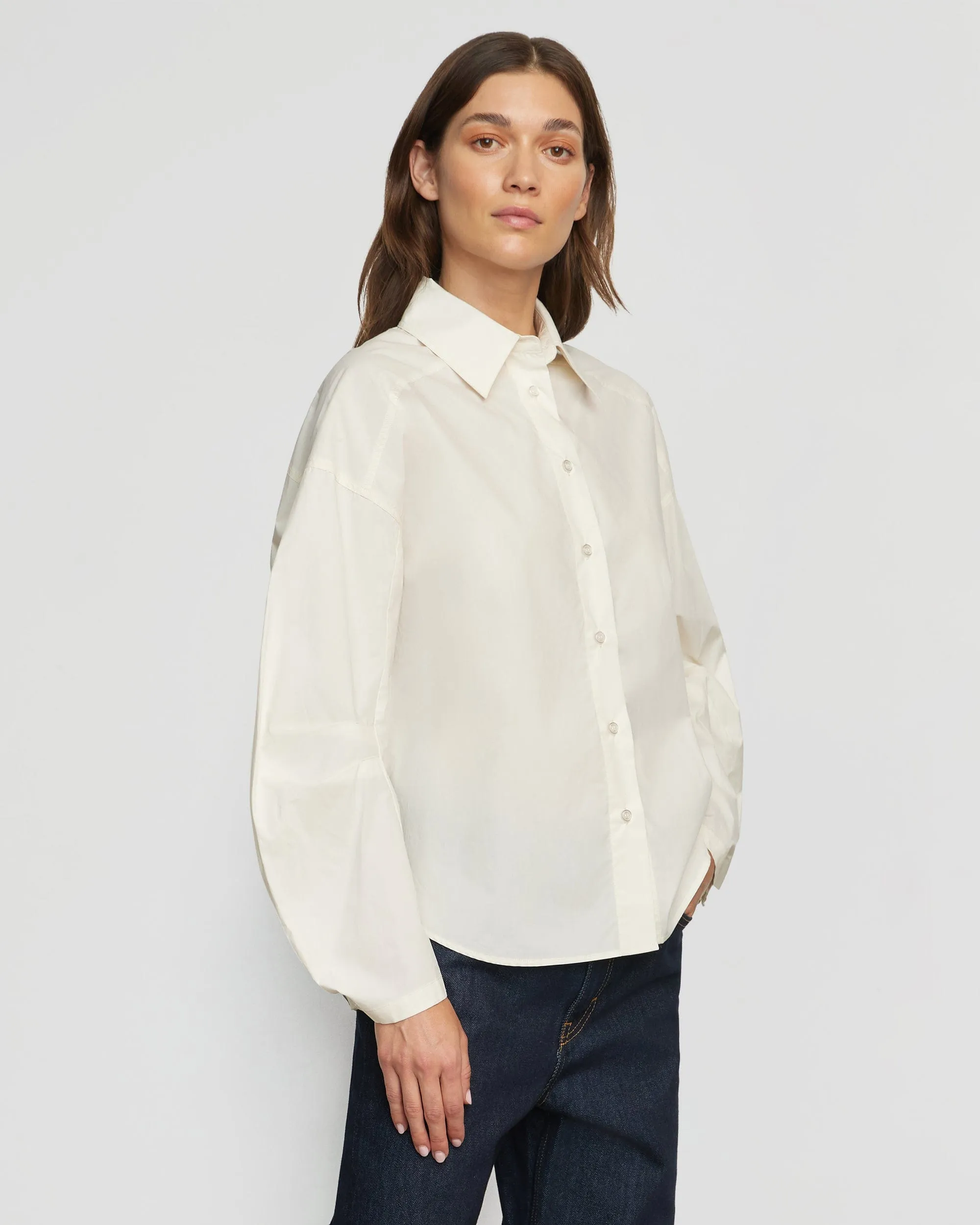 Lilia Structured-Sleeve Shirt