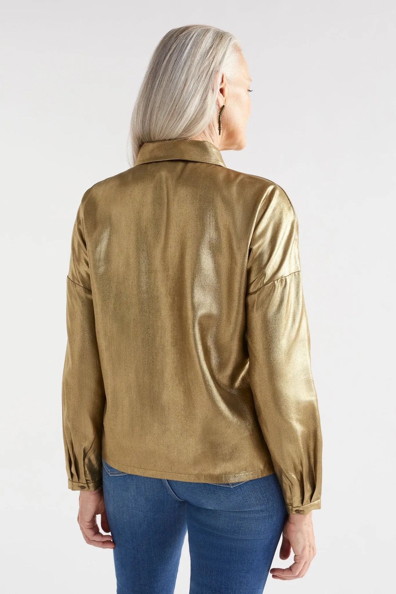 Luche Metallic Shirt | Gold