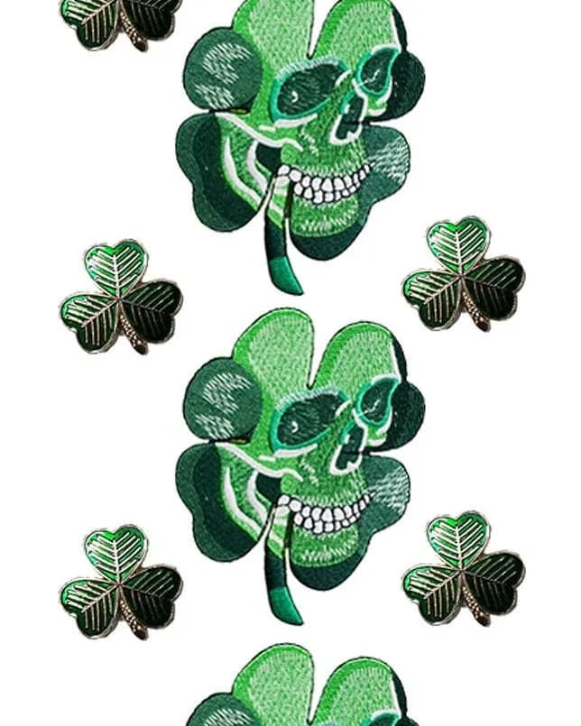 MP0196 - Lucky Green Irish Clover Flag Metal Pin Badge