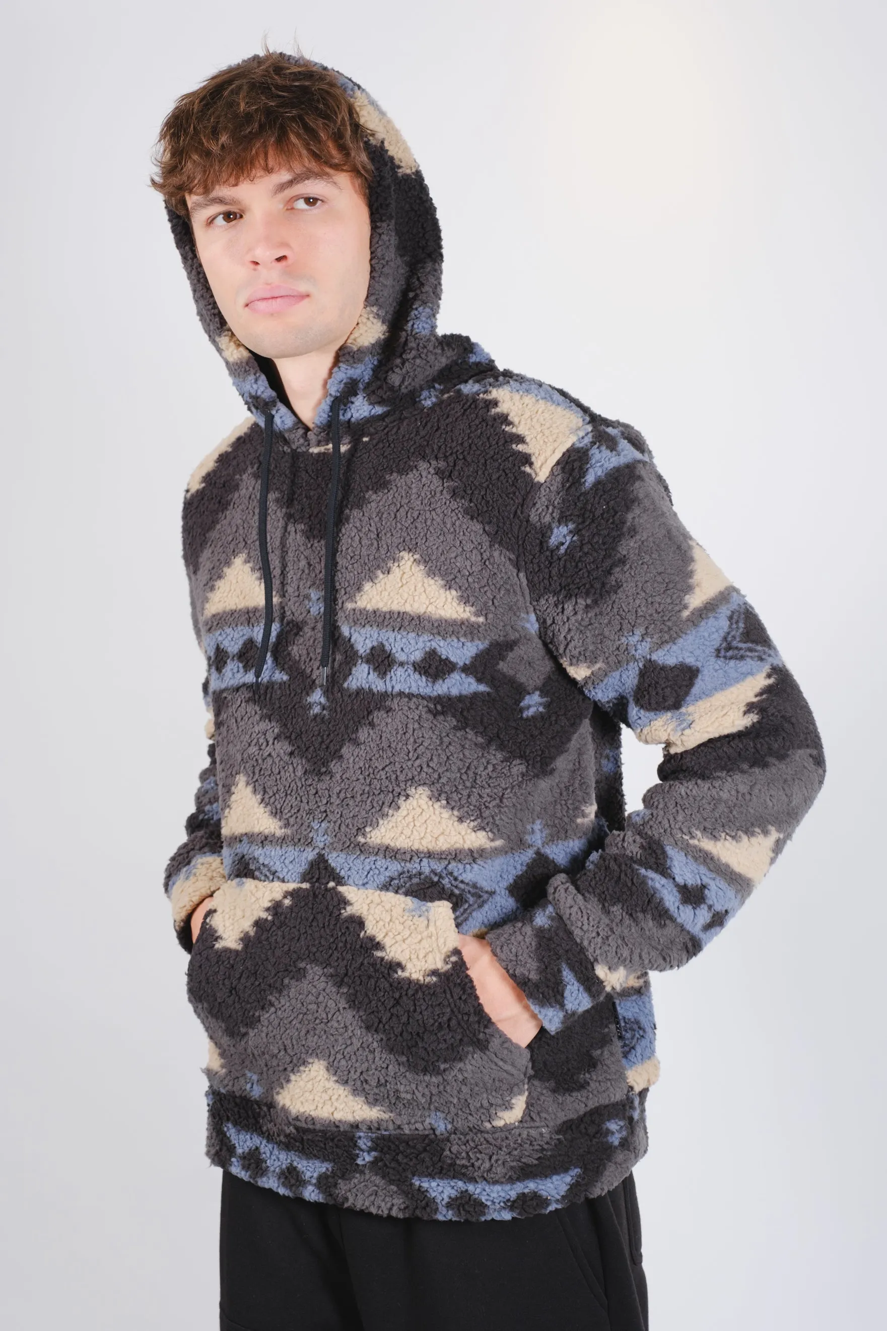 Native Stamp Sherpa Hoodie