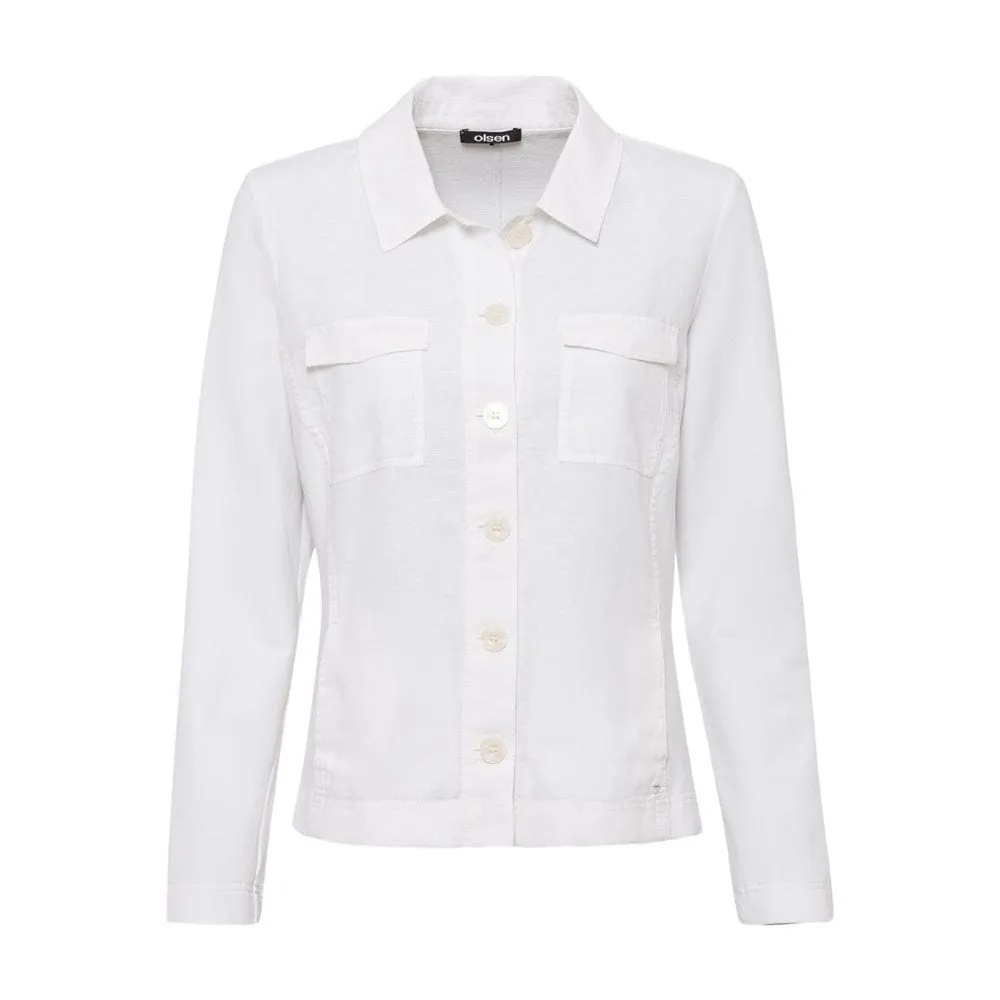 Olsen Jacket With Long Sleeves White