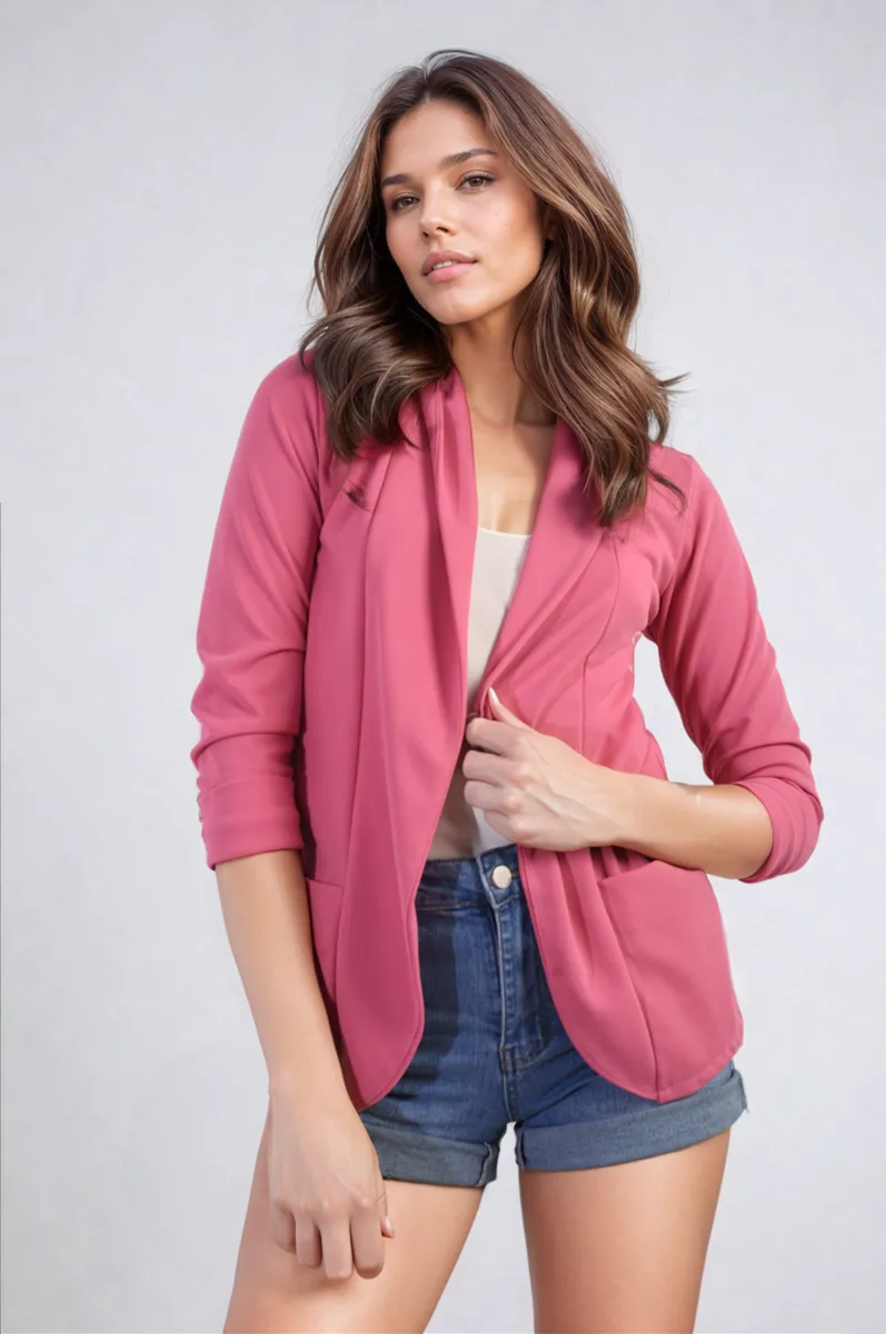 Open Front Cardigan with Front Pockets