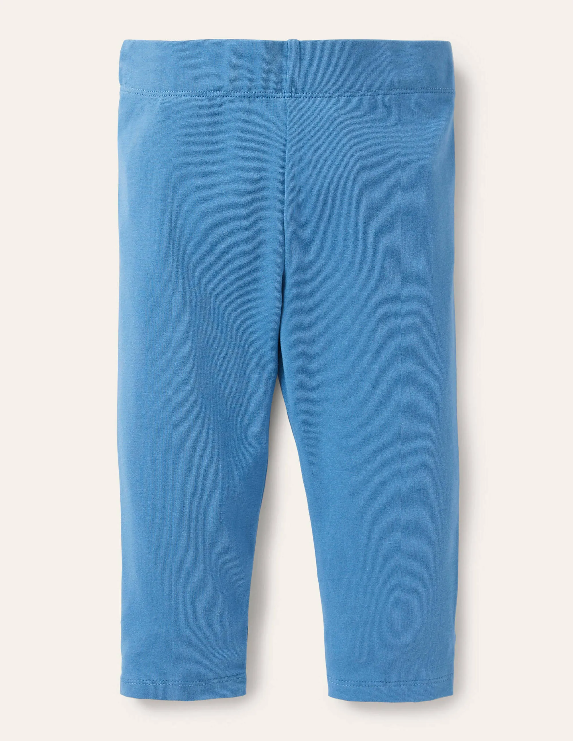 Plain Cropped Leggings-Bright Marina Blue