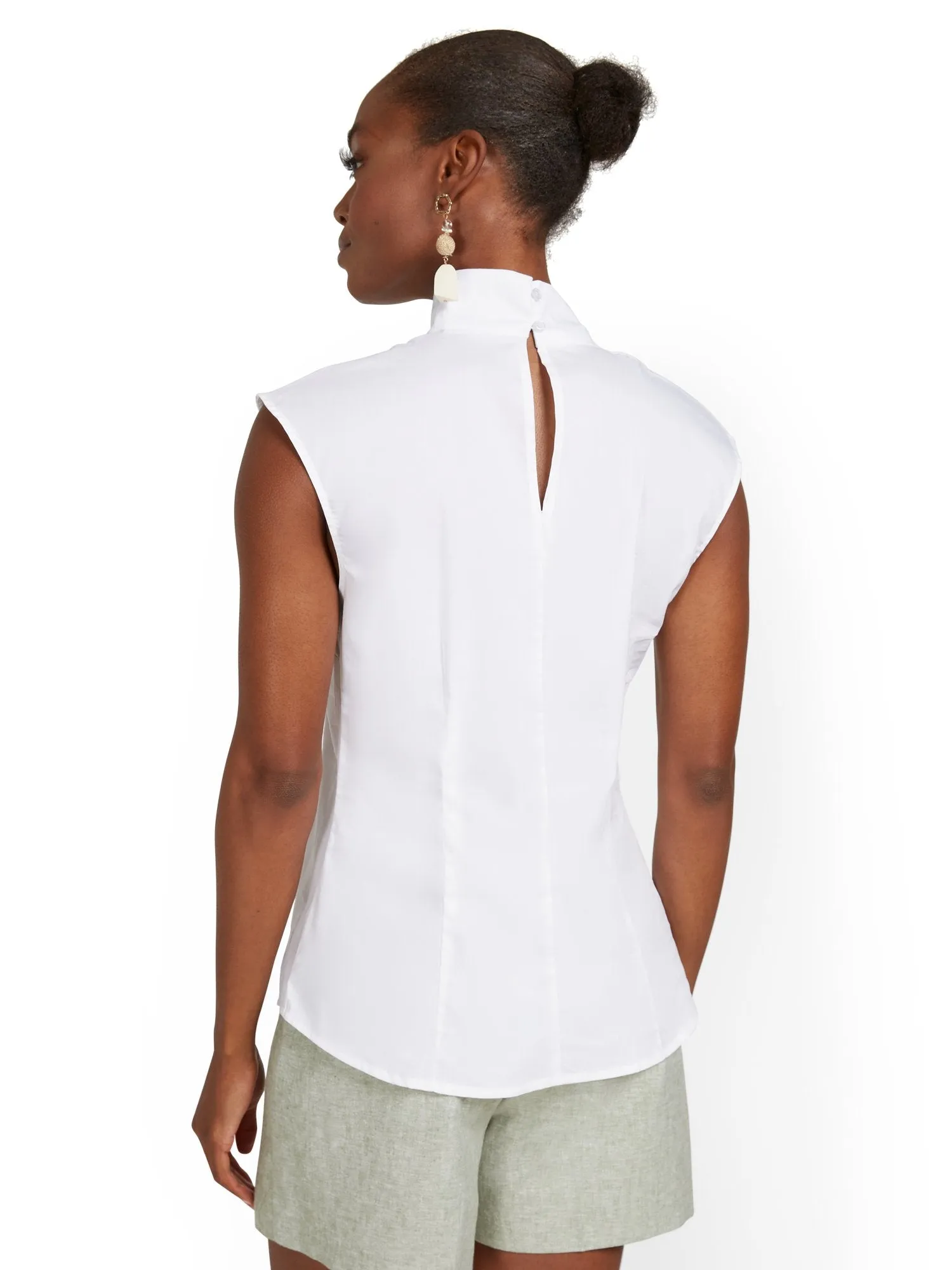 Poplin Neck-Tie Shirt