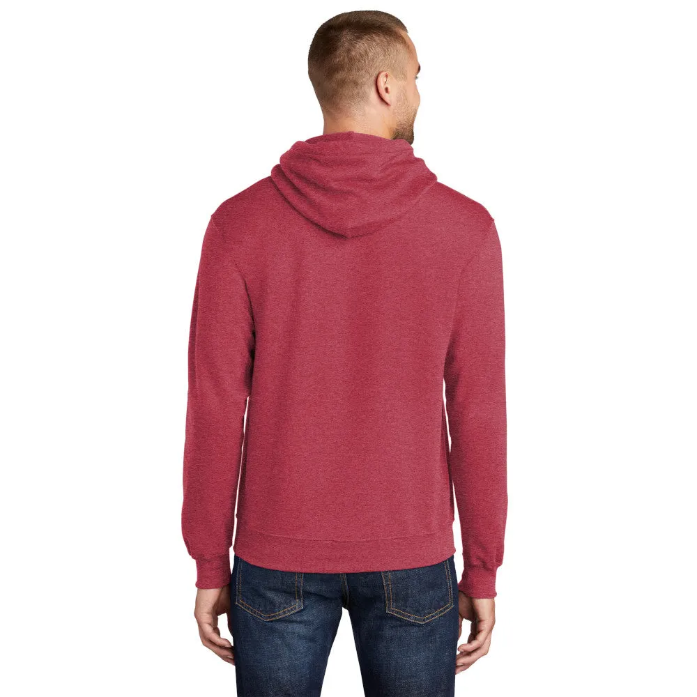 Port & Company® Core Fleece Pullover Hooded Sweatshirt - Heather Red