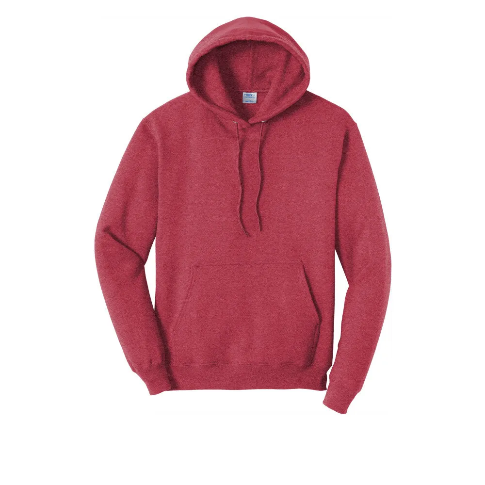 Port & Company® Core Fleece Pullover Hooded Sweatshirt - Heather Red