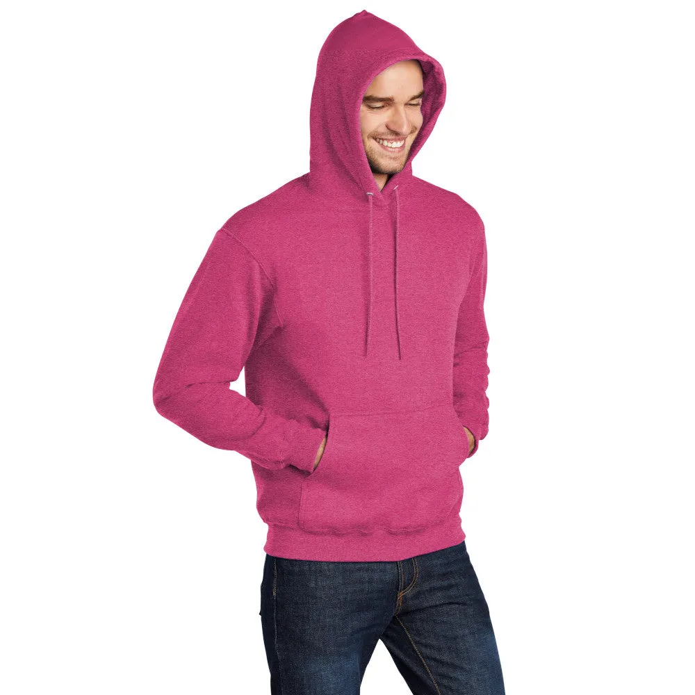 Port & Company® Core Fleece Pullover Hooded Sweatshirt - Heather Sangria