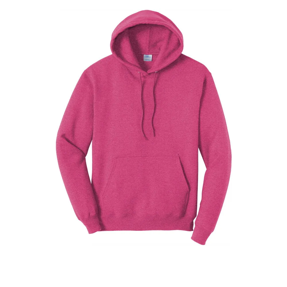 Port & Company® Core Fleece Pullover Hooded Sweatshirt - Heather Sangria