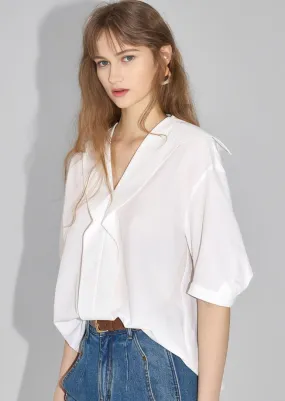 SAILOR COLLAR SHEER SHIRT