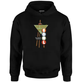 San Gabriel Lanes - San Gabriel, CA - Vintage Bowling Alley - Unisex Hoodie