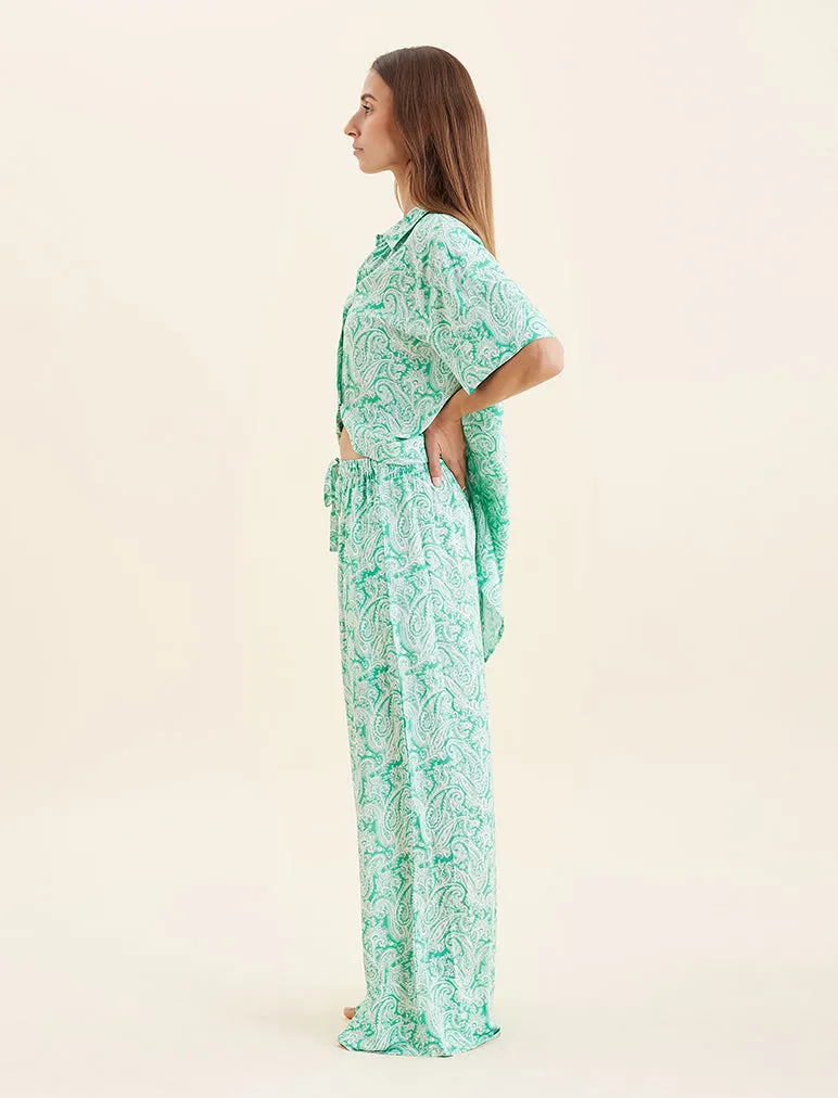 Sophia Paisley Wide Leg Pant