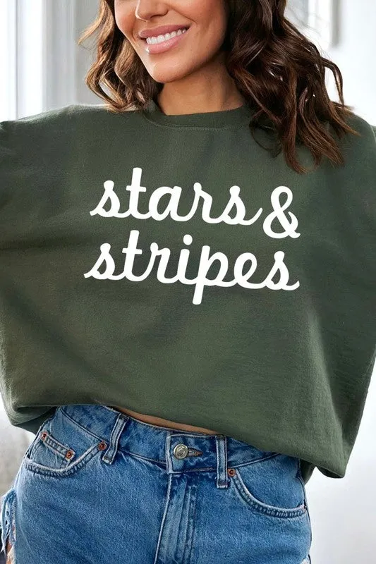 Stars & Stripes Graphic Fleece Sweatshirts