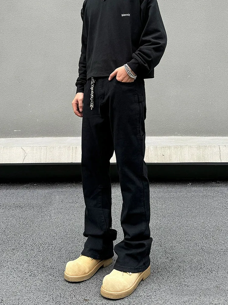 Stylish Rivet-Accent Cargo Pants